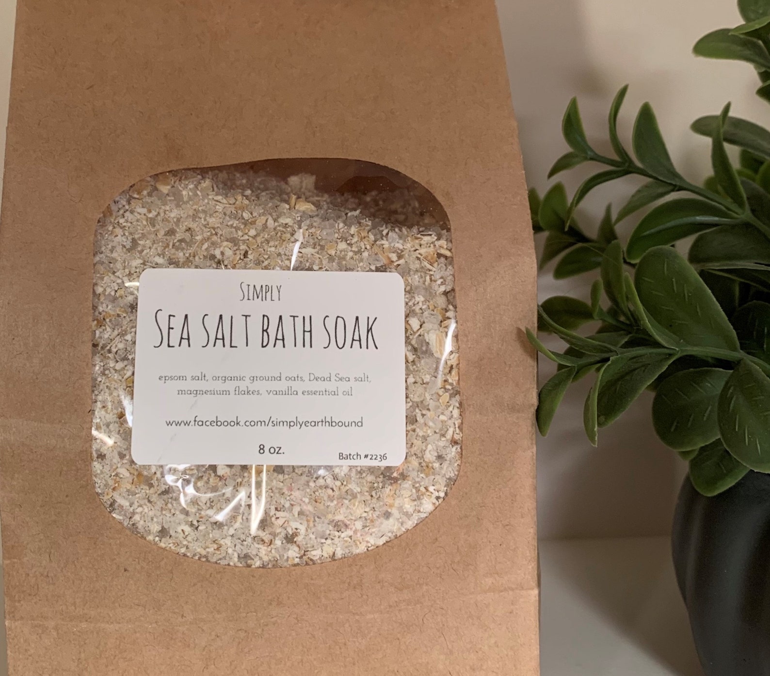 Sea Salt Bath Soak with Colloidal Oatmeal All Natural No Etsy