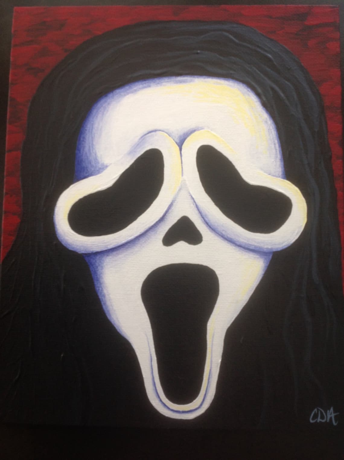 Ghost Face Scream Acrylic Painting Etsy