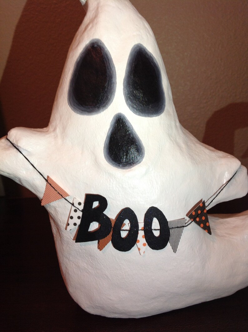 Halloween Paper Mâché Ghost Sculpture Etsy