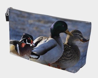 Wood Duck with Mallard Ducks Make-Up Bag - Photo by Debbie Lim