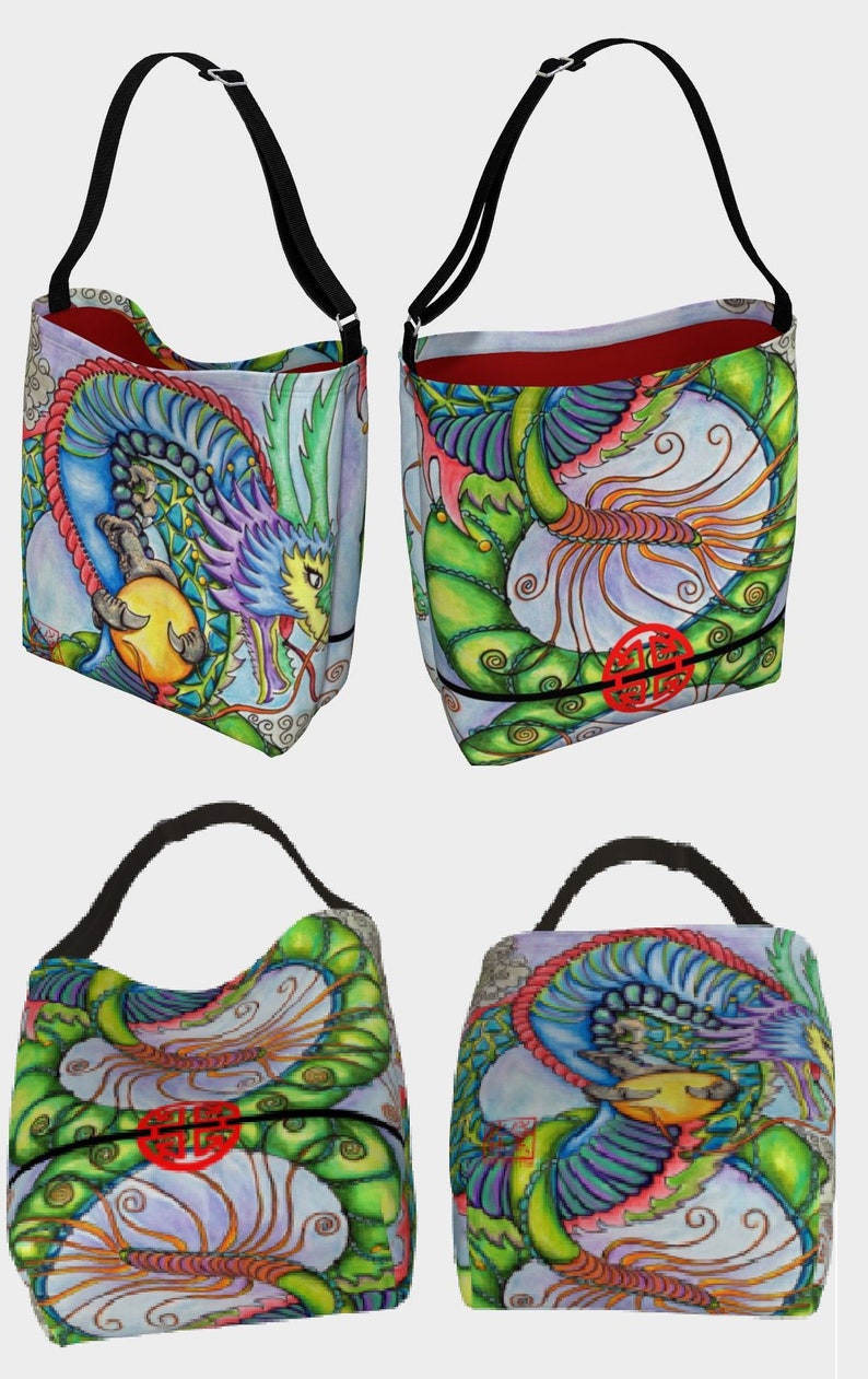 Prosperity Dragon Bag Art /& Design by Debbie Lim