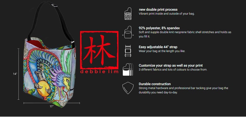 Prosperity Dragon Bag Art /& Design by Debbie Lim