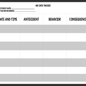 Behavior Tracking Forms image 1