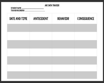 Behavior Tracking Forms