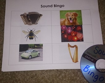 Phonological and Phonemic Awareness Sound Bingo Game, 7 cards (PDF) with Audio Files