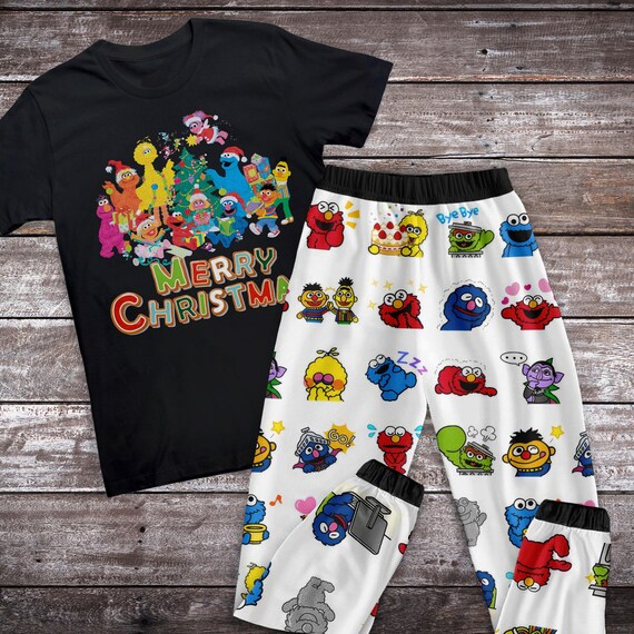 Sesame Street Christmas Pajamas Set Personalized Family Pajamas Family Christmas Pajamas Set. Etsy
