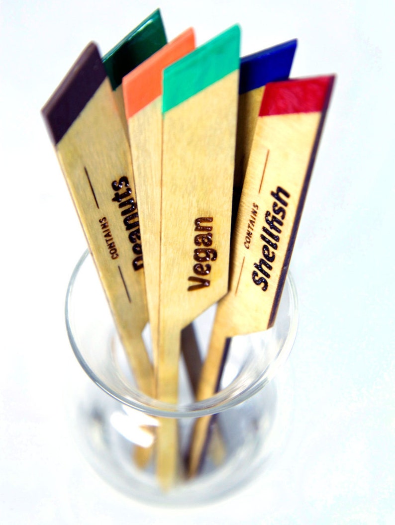 food allergy labels cupcake topper custom set etsy