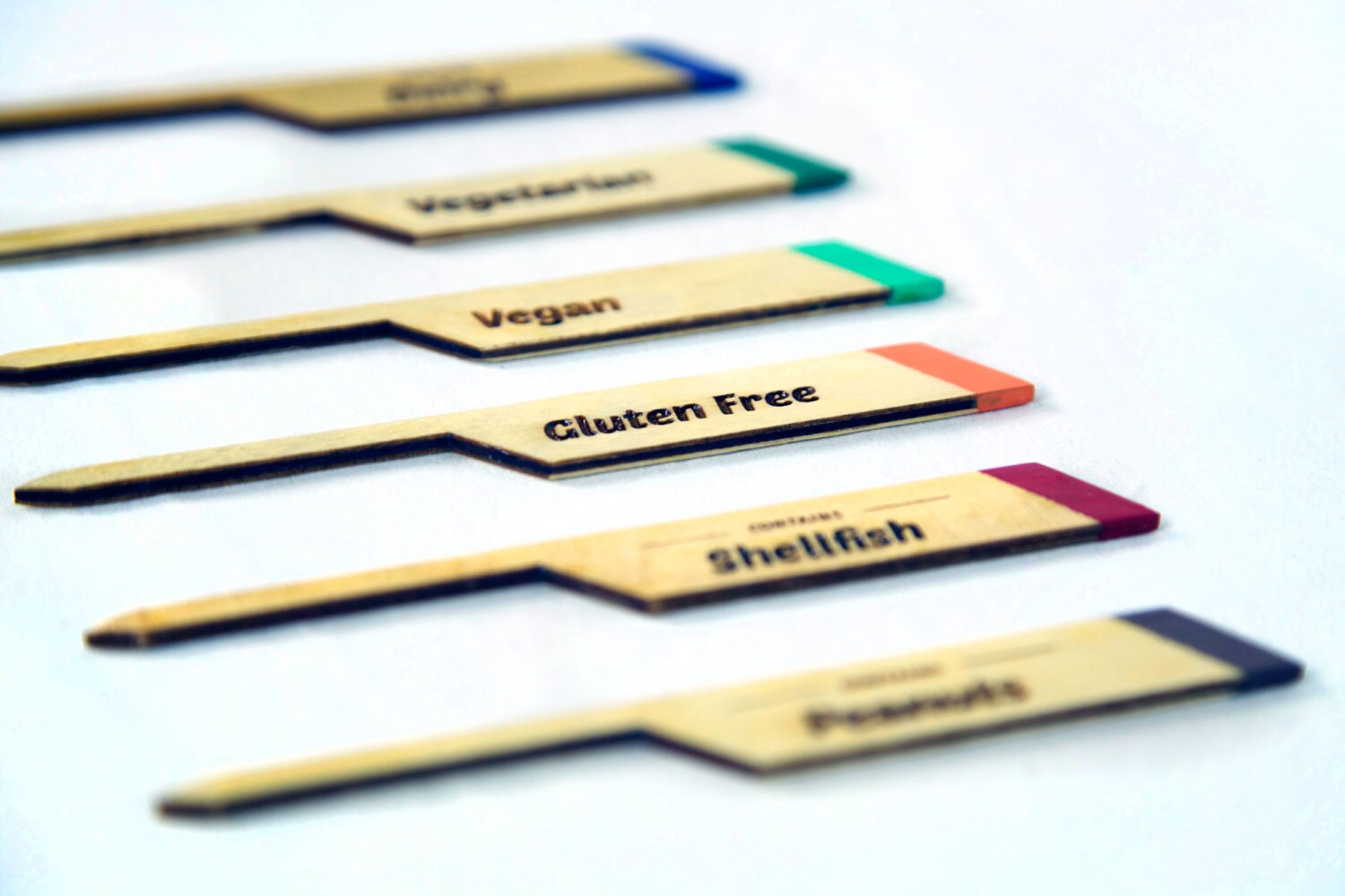 food allergy labels cupcake topper etsy