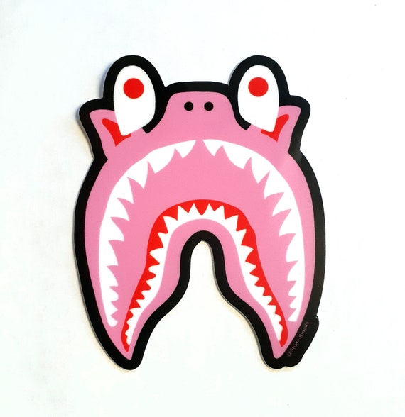 Pig Shark Sticker / Glossy Decal / Frenchie Bape Sticker - Etsy
