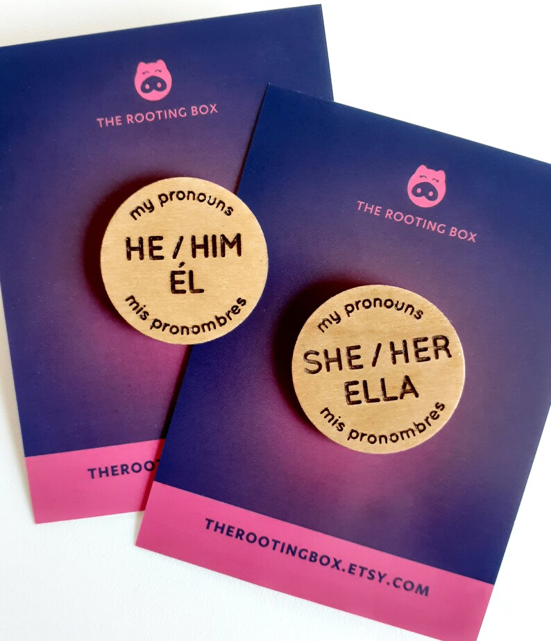 Pronoun Pin He/him She/her They/them He/they She/they | Etsy