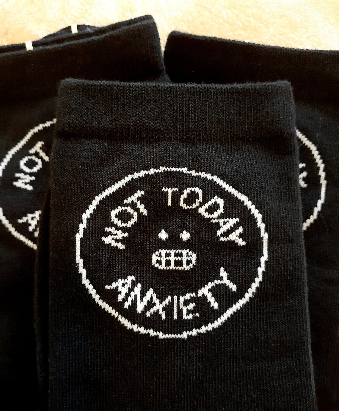 Not Today Anxiety Socks Mental Health Crew Socks Etsy