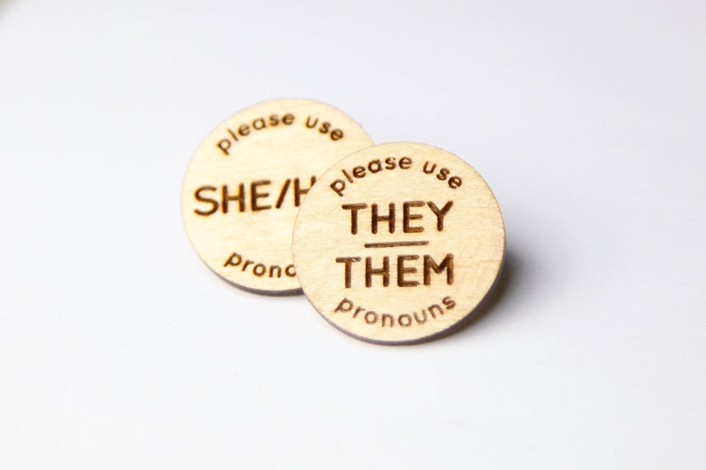 Pronoun Pin He/him She/her They/them He/they She/they | Etsy