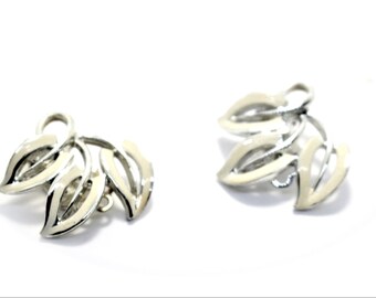 Silver Tone Brooch and Clip-on Earrings By Charel