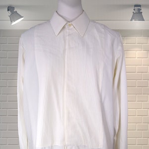 Mens Vintage Semi Sheer Bri Nylon White Evening Dress Shirt - Etsy UK