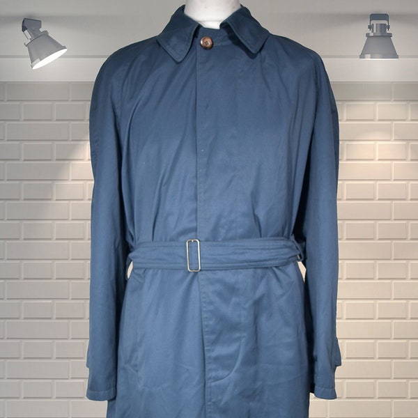 Vintage 1960s Gents Belted Overcoat Impermeable Macintosh - BAKER STREET - Tamaño grande