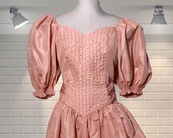 Dreamy Vintage Victorian Style Party Dress Cottagecore Bridgerton - UK 10