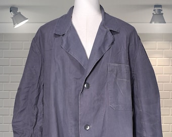 Vintage 1960s Chore Coverall Duster Coat Overall Foreman Stores Artist Workwear