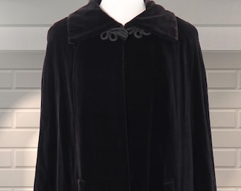 Vintage Laura Ashley Made in Wales Brown Corduroy Cape With Hood