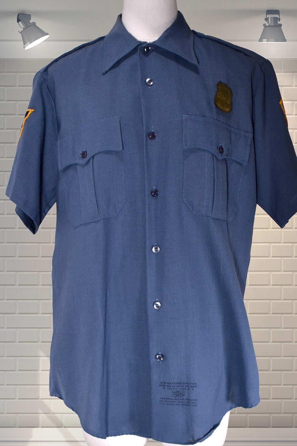 60s 70s British police officer shirt ハケメ-