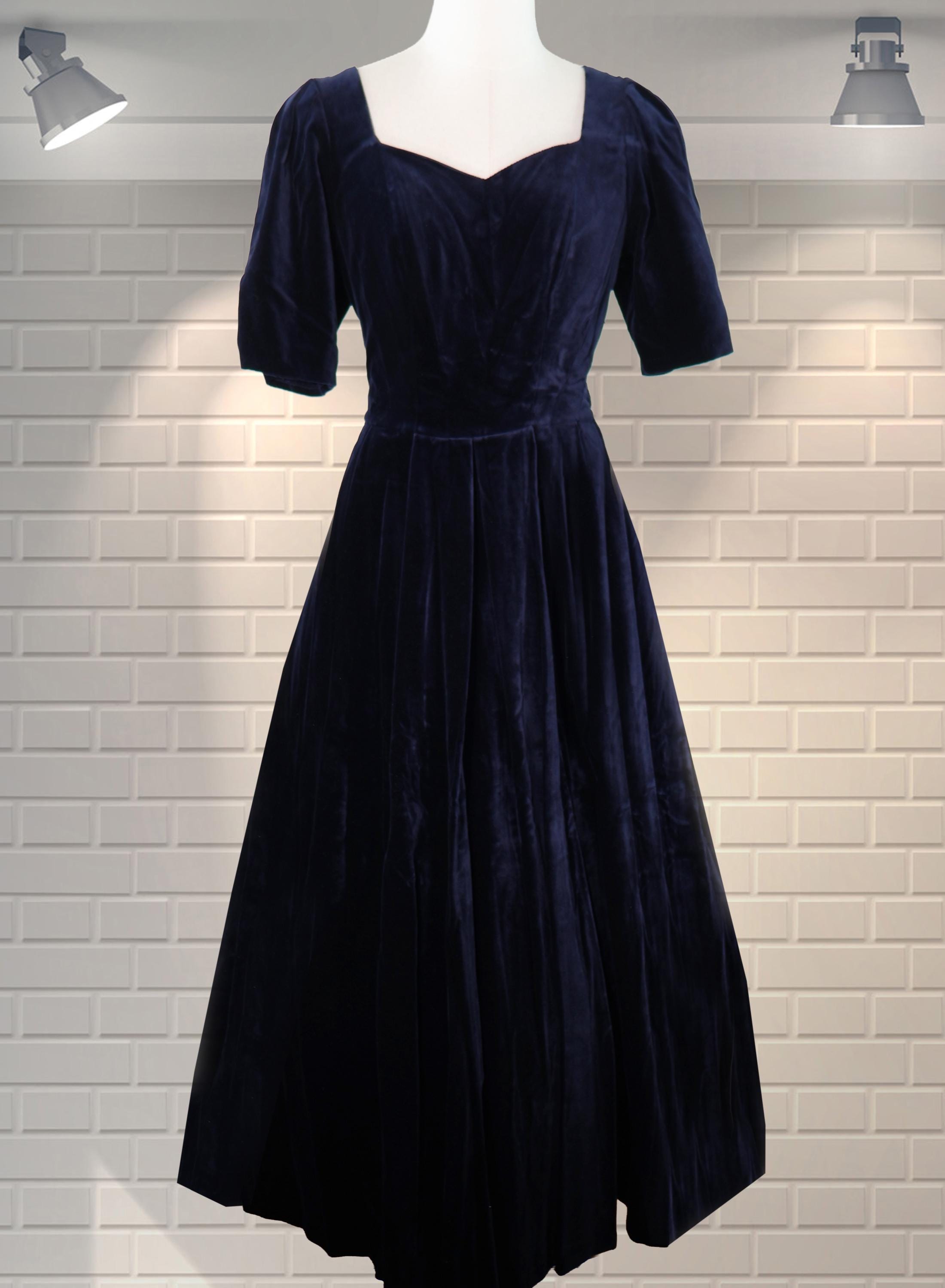 Velvet Dress Laura Ashley - Etsy