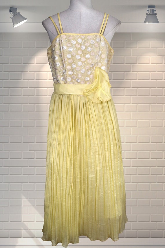 Totally 1980s Vintage Pretty Strappy Summer Party… - image 1