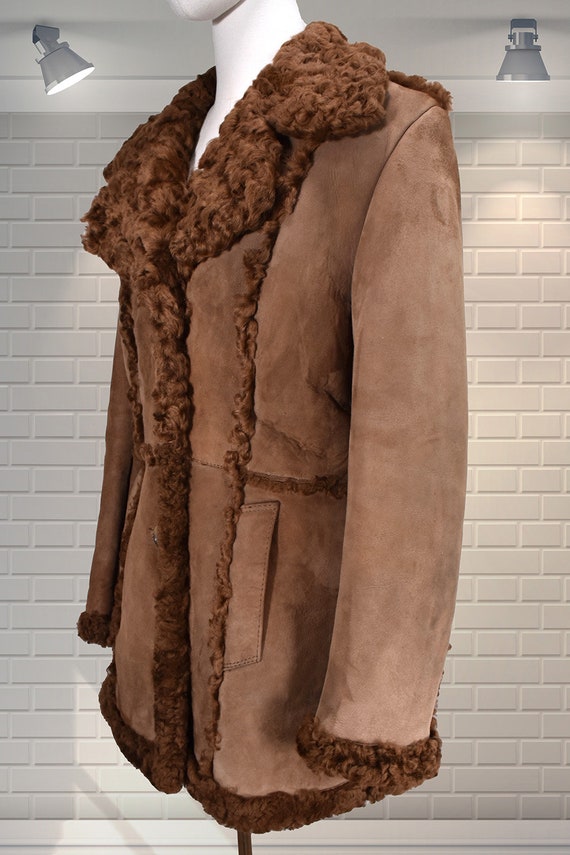 Plush Thick Collard Fur with Belt