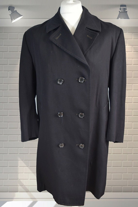 Fabulous Gents Vintage 1950s Double Breasted Overc