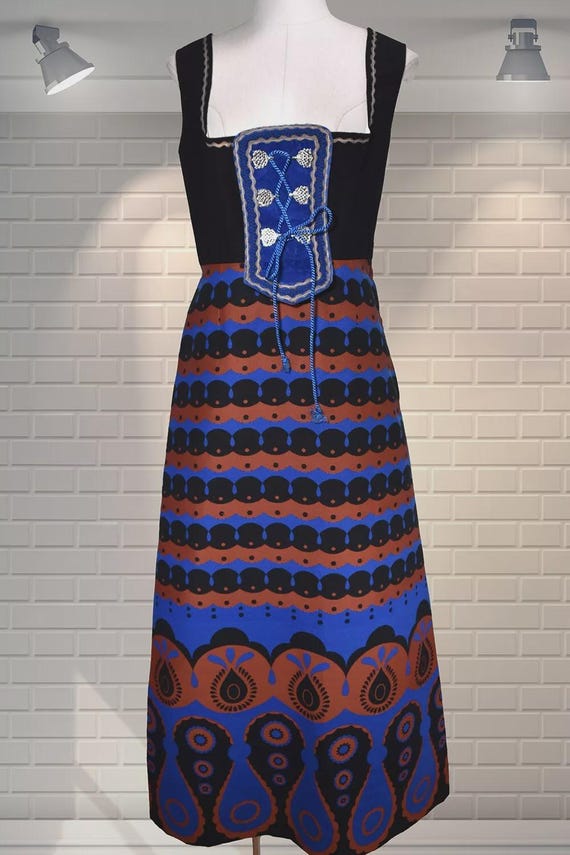 70s corset dress Vintage 70s Corset Calico Print Cottagecore Dress  Gypsy Soul Boutique