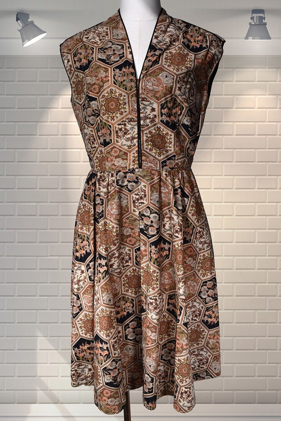 Super Cute Vintage Cotton Patchwork Print Shift Dress - UK 6 XS - Etsy