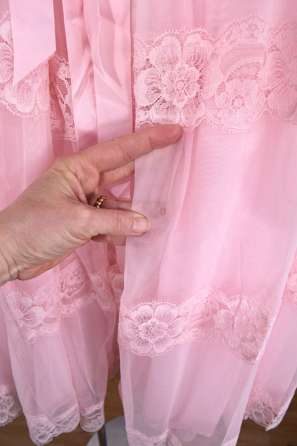 BEAUTIFUL Vintage Double Nylon & Lace Nightdress and Robe Etsy