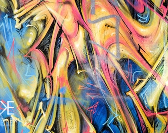 Pink, Yellow Blue Graffiti | Melbourne, Australia ~ Graffiti, Street Art, Urban and Street Photography, Tagging, Industrial art