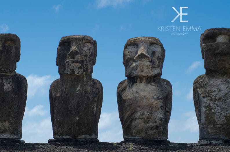 Moai Easter Island, Chile Moai, statue, carving, bird man, Ahu Tongariki, Rapa Nui, Rano Raraku, Polynesia, stone image 1