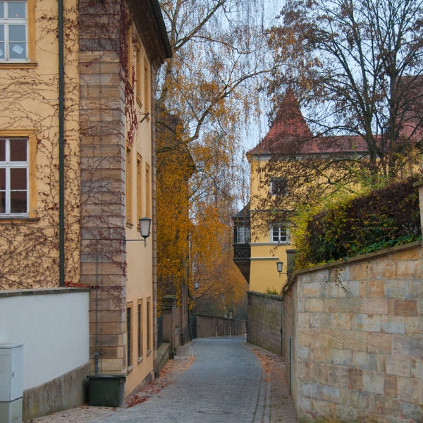 Bamberg Alleyway | Bamberg, Germany ~ European Architecture, Bridge, Brick Building, German Town, Antique Style, Photography Print