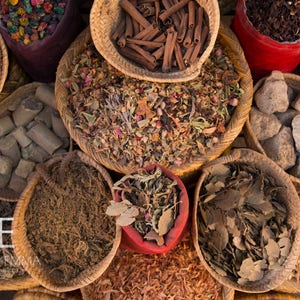 Marrakech Spice Market Photo Print: Morocco Souk Herbs image 1