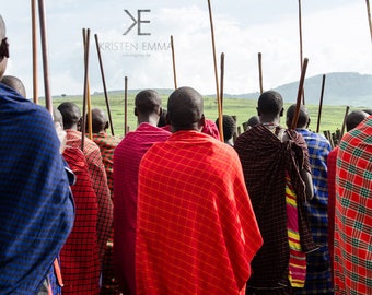 Masai Men Photography Print: Tanzania Cultural Portrait