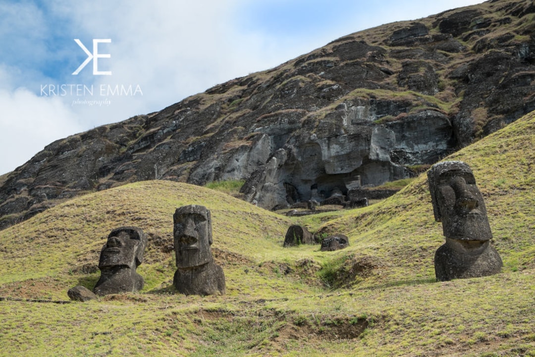 Buried Moai at the Quarry Easter Island, Chile Moai, Statue, Carving
