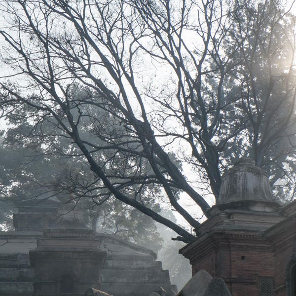 Cremation Traditions | Kathmandu, Nepal~ hindu, cremation ceremony, cemetery, smoke, fog, silhouette, tomb, sun beams, spooky, haunted,