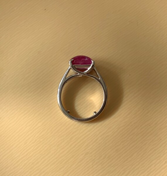 PLATINUM RUBY SOLITAIRE Ring, Size 3.5 - image 3