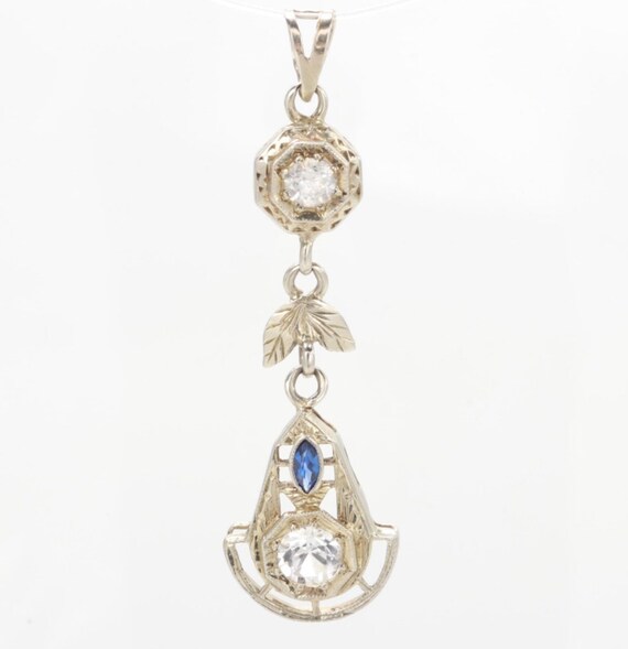 1930’s SAPPHIRE LAVALIER NECKLACE