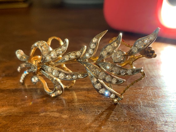 ANTIQUE DIAMOND HAIR Barrette, 2.25” - image 1