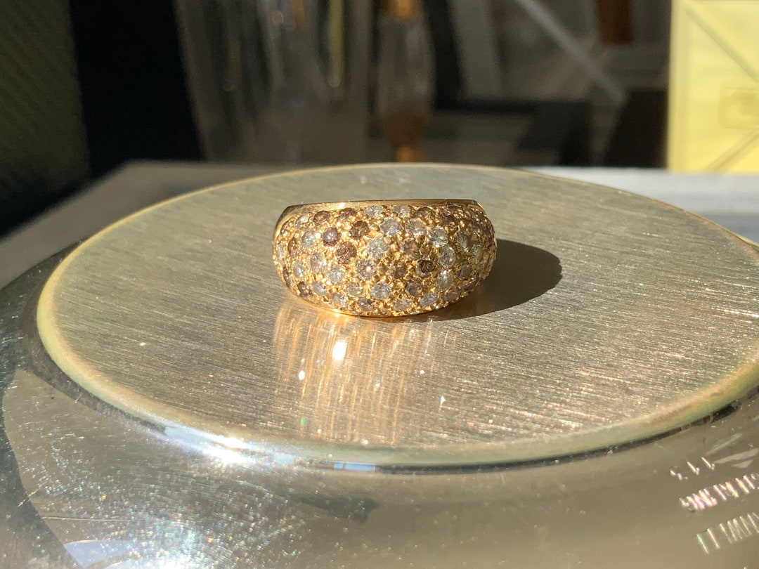 18K MULTI-COLORED DIAMOND Ring, Size 7 - Etsy