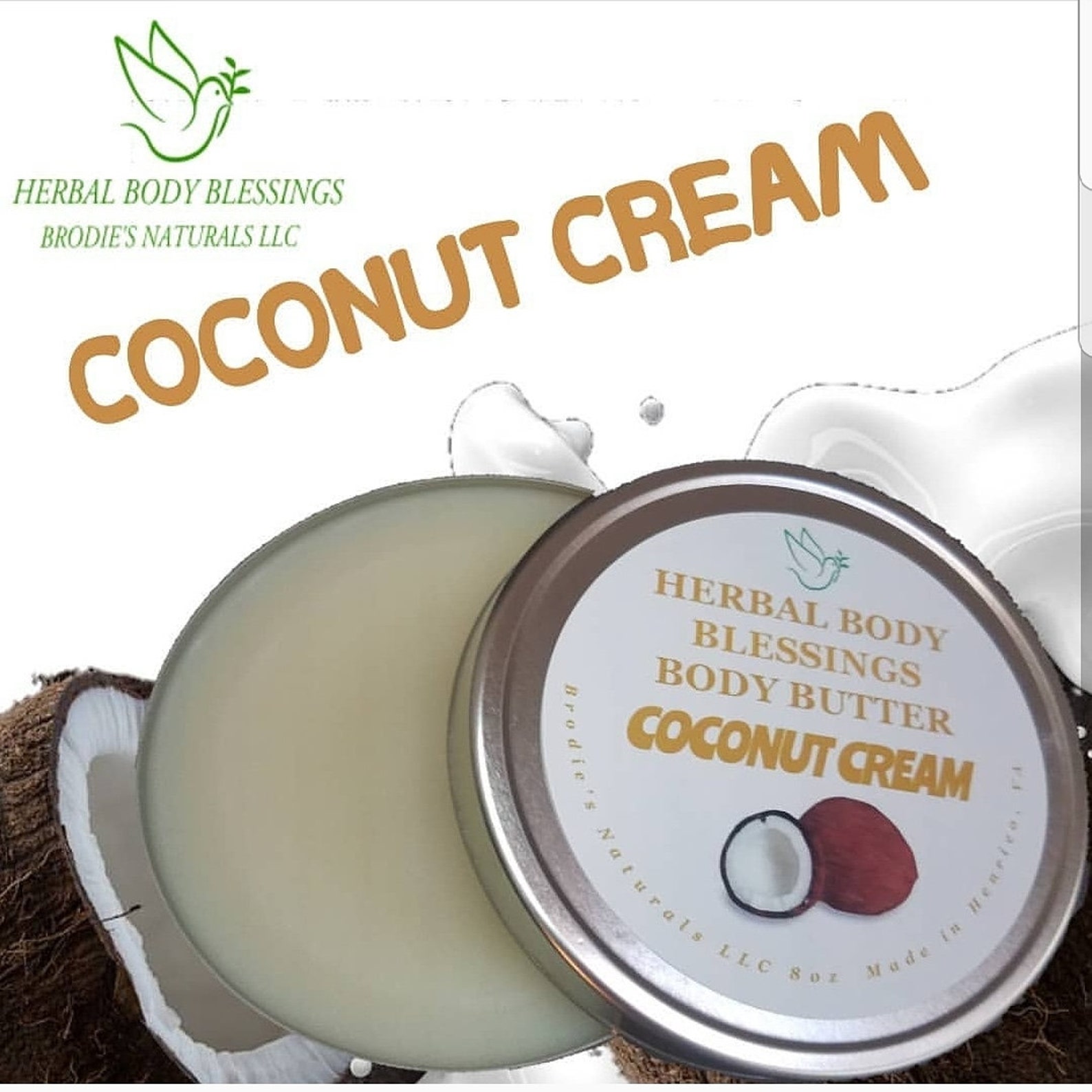 Coconut Cream Body Butter Etsy
