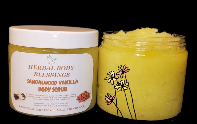 Sandalwood Vanilla Body Scrub Etsy