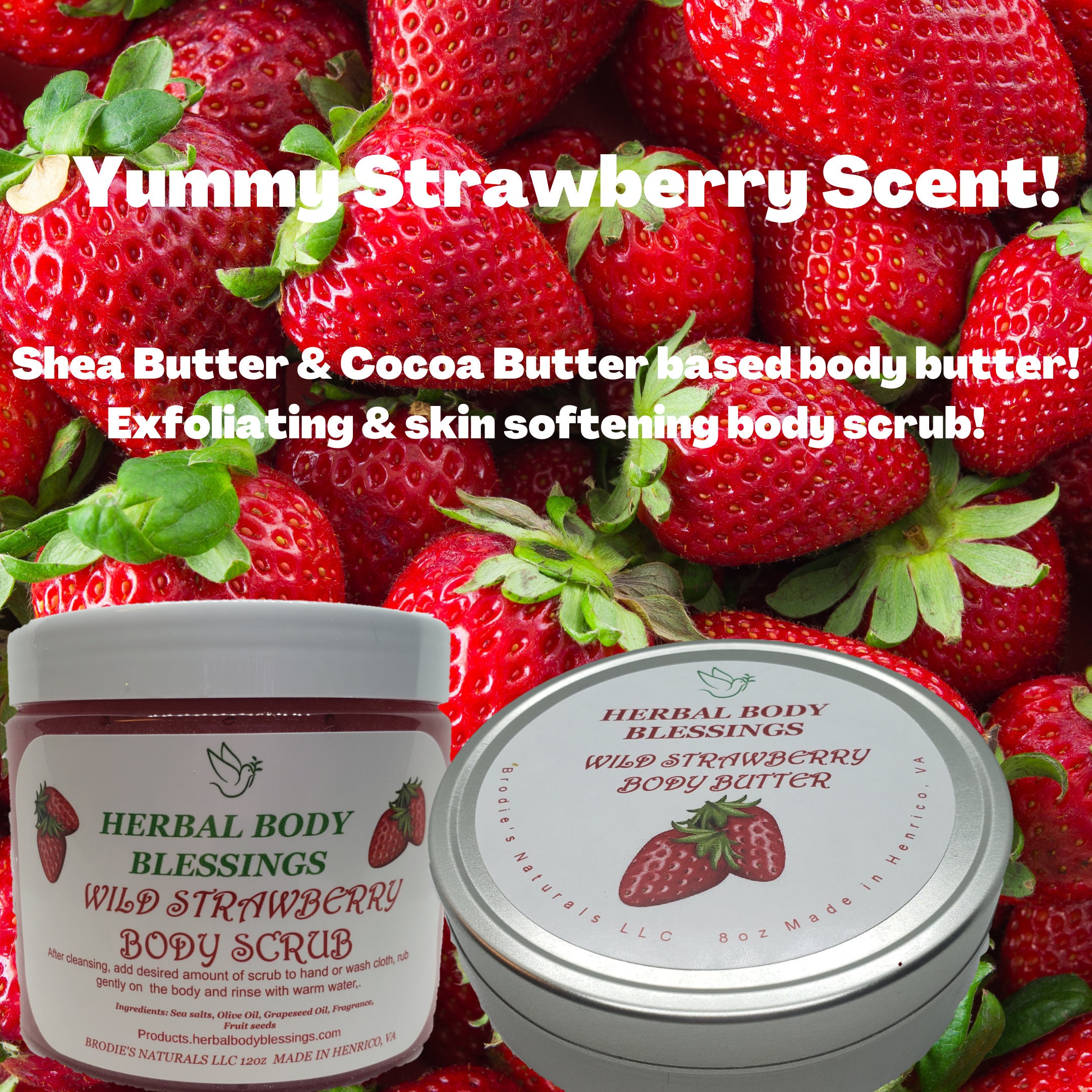 Wild Strawberry Body Scrub Etsy