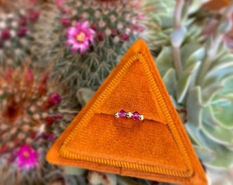 Swarovski Crystal Gold Nose Ring: Handmade Bohemian Septum Jewelry