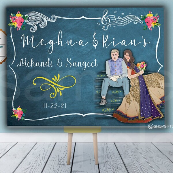 Mehandi, Sangeet, Welcome Sign ,Hindu wedding welcome sign, Hindu wedding ceremony, Indian wedding sign, Digital file, 18x24 poster
