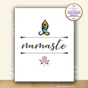 Namaste Print, Namaste Zeichen, Yoga Print, Namaste Wandkunst, Meditation Print, Zen Druck, DRUCKBARE Wandkunst, Sofortiger digitaler Download
