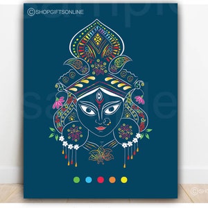DURGA, Deusa Hindu Durga, NavDurga, Durga Maa, Maa Laxmi 8x10, Decoração de casa, impressão, download digital instantâneo