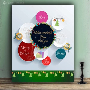 Stampa natalizia, stampabile per le festività, decorazione murale natalizia, decorazioni natalizie, digitale, download immediato