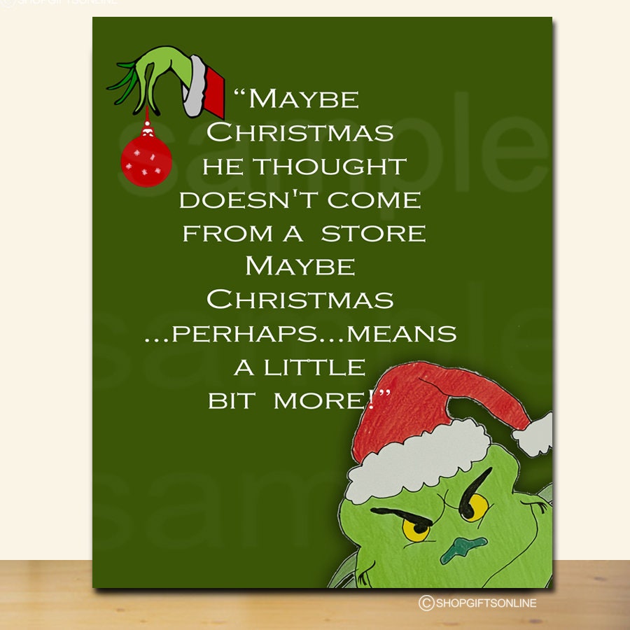 Grinch Christmas Wall Art Grinch Printable Wall Decor Etsy